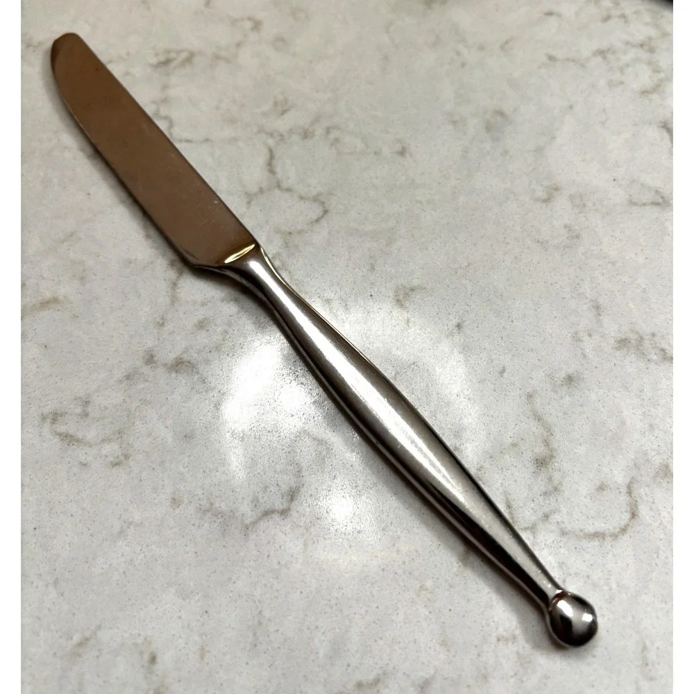Farberware Dot Dinner Knives Set of 5 Stainless Flatware Replacement Contemporar